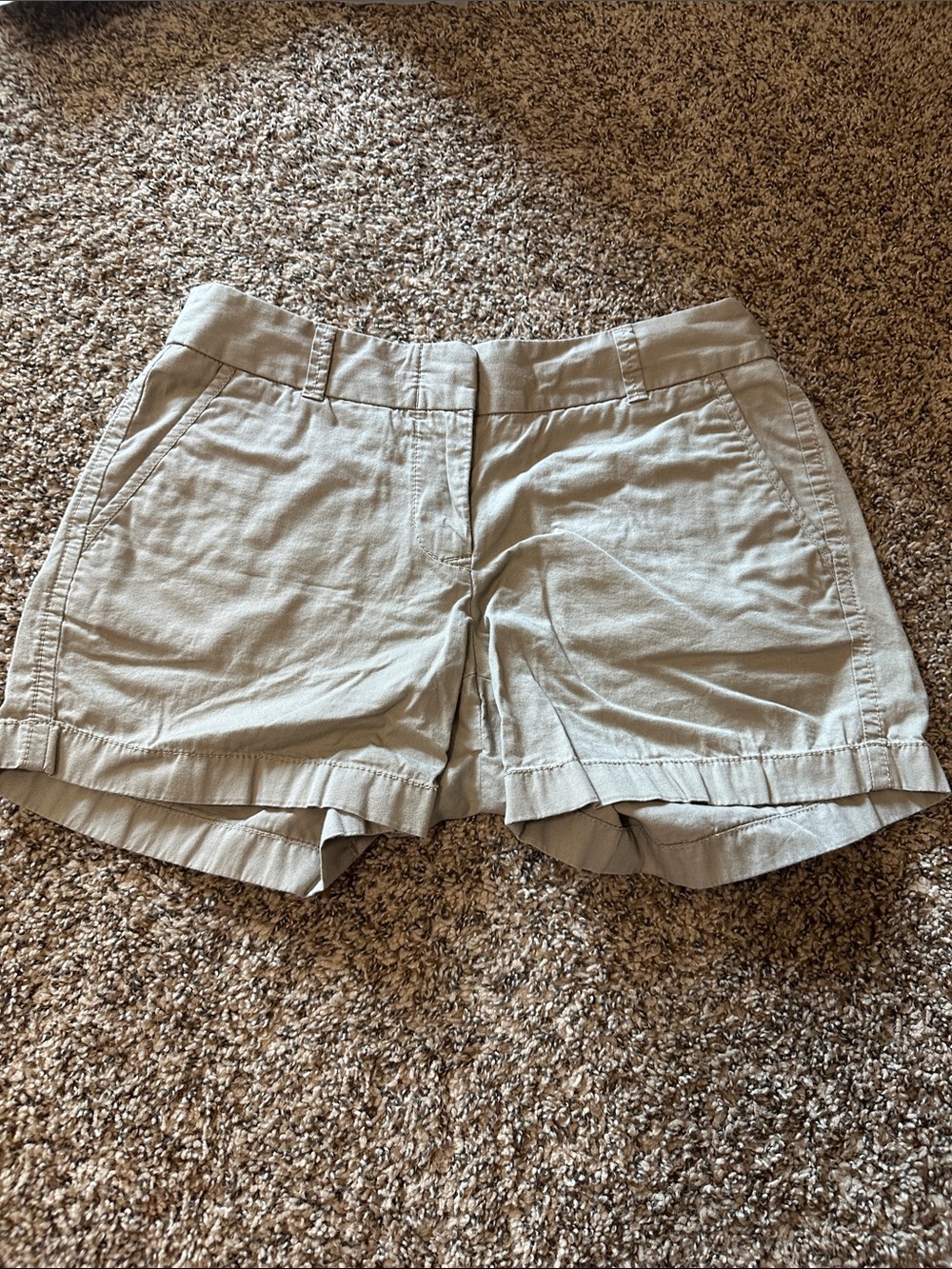 J. Crew Women's Light Khaki Cotton Blend Shorts